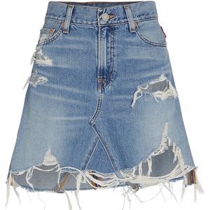 Denimist Page Denim Skirt Size 27 in Mote Destroyed (Retail Price $195)